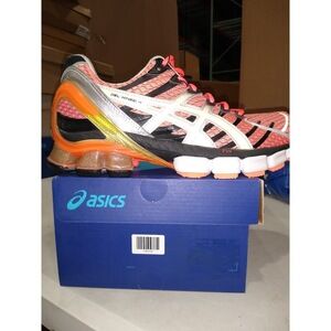 Asics Women's Athletic Shoes in Vibrant Orange and Sleek Silver